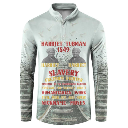 Harriet Tubman 1849 Button Sweatshirt Freedom Fighter Legacy