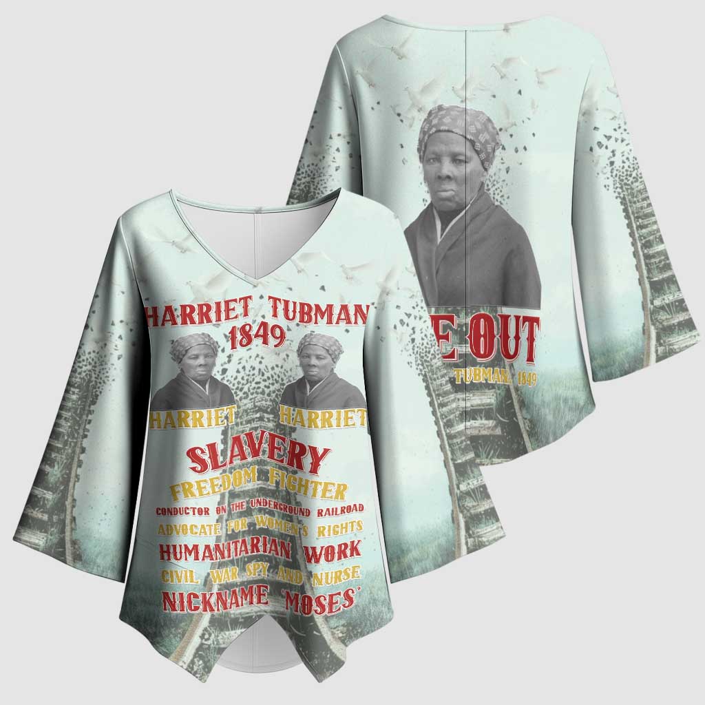 Harriet Tubman 1849 Kimono Sleeve Blouse Freedom Fighter Legacy