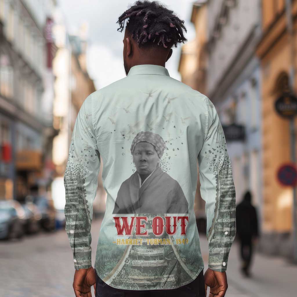 Moses of Freedom Long Sleeve Button Shirt Harriet Tubman Tribute - African Pride