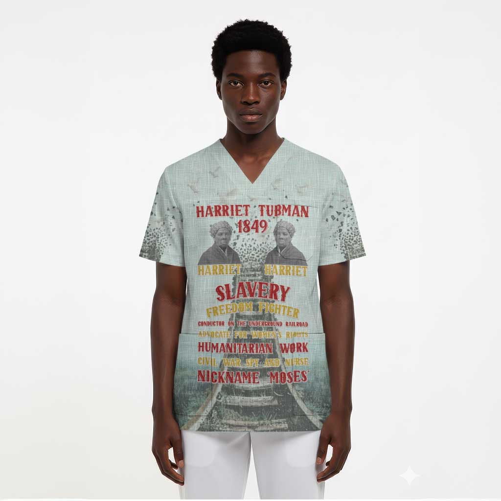 Moses of Freedom Scrub Top Harriet Tubman Tribute - African Pride