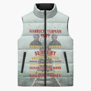 Harriet Tubman 1849 Sleeveless Puffer Jacket Freedom Fighter Legacy