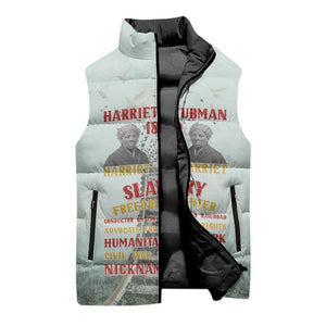Harriet Tubman 1849 Sleeveless Puffer Jacket Freedom Fighter Legacy