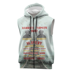 Moses of Freedom Sleeveless Zip Hoodie Harriet Tubman Tribute - African Pride
