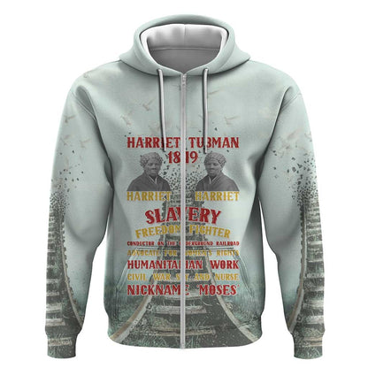 Moses of Freedom Zip Hoodie Harriet Tubman Tribute - African Pride