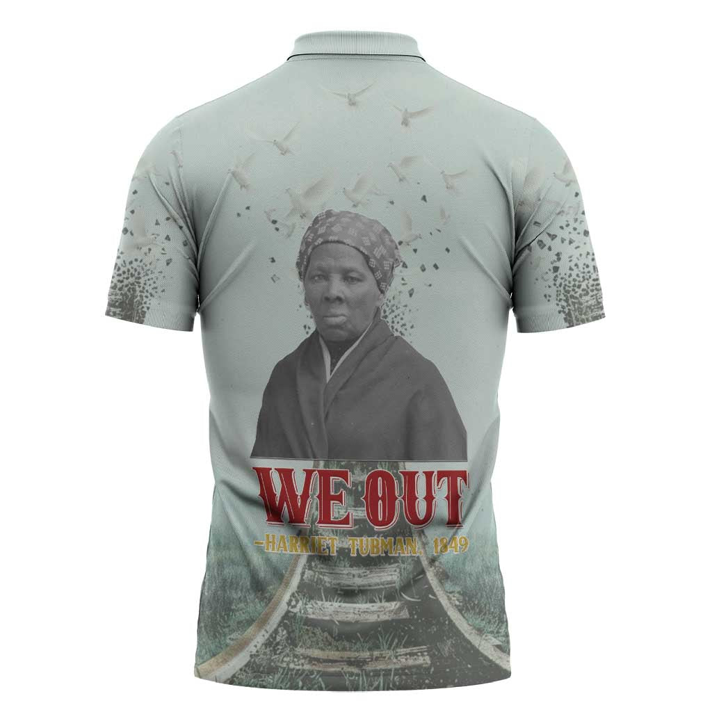 Harriet Tubman 1849 Zipper Polo Shirt Freedom Fighter Legacy