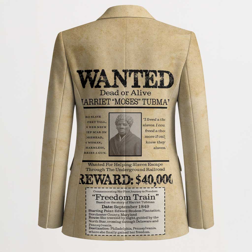 WANTED for Freedom Blazer Harriet Moses Tubman