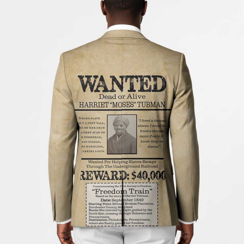 WANTED for Freedom Blazer Harriet Moses Tubman