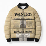 WANTED for Freedom Bomber Puffer Jacket Harriet Moses Tubman