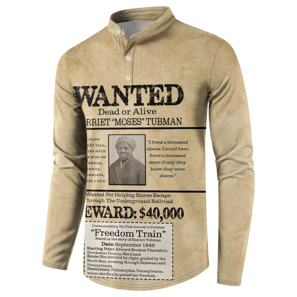 WANTED for Freedom Button Sweatshirt Harriet Moses Tubman