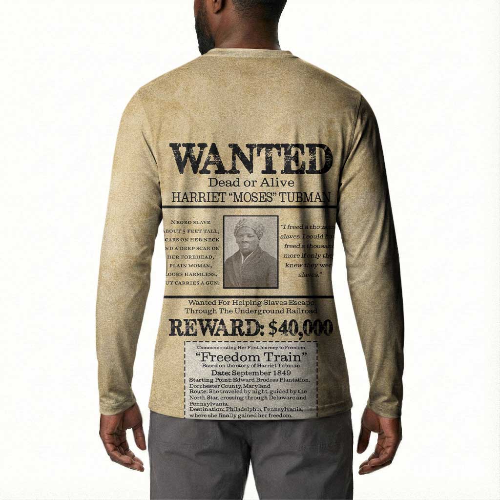 WANTED for Freedom Button Sweatshirt Harriet Moses Tubman