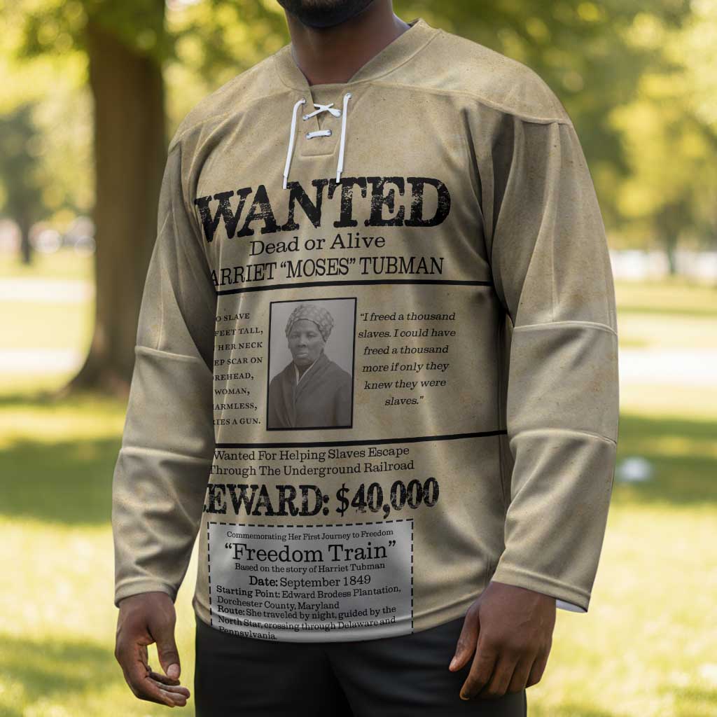 WANTED for Freedom Hockey Jersey Harriet Moses Tubman