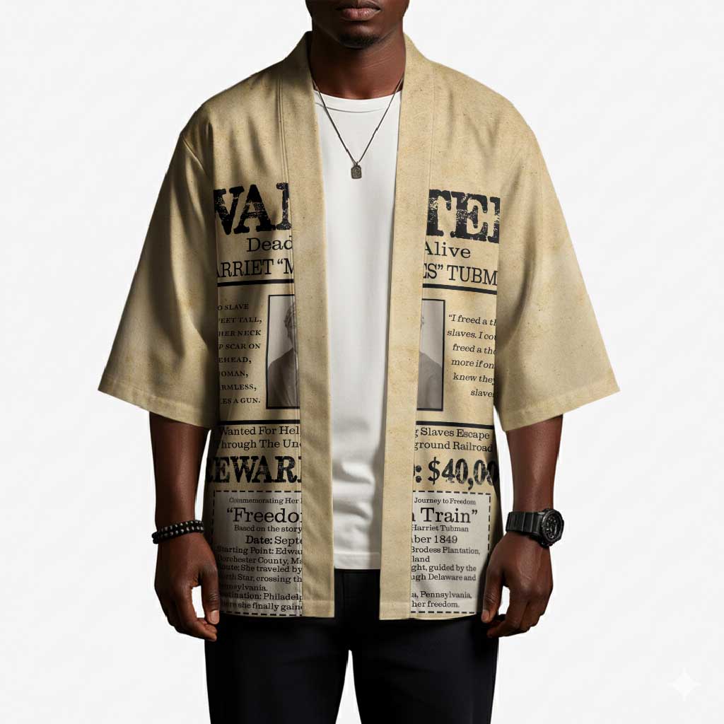 WANTED for Freedom Kimono Harriet Moses Tubman