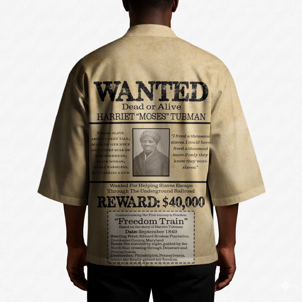 WANTED for Freedom Kimono Harriet Moses Tubman