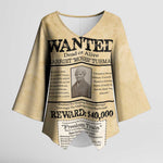 WANTED for Freedom Kimono Sleeve Blouse Harriet Moses Tubman
