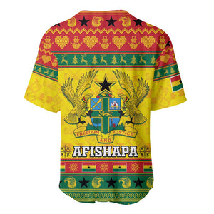 Afro Ghana Christmas Baseball Jersey Coat Of Arms - Kente Pattern