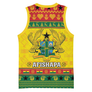 Afro Ghana Christmas Basketball Jersey Coat Of Arms - Kente Pattern LT15