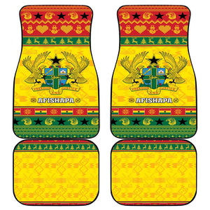 Afro Ghana Christmas Car Mats Coat Of Arms - Kente Pattern