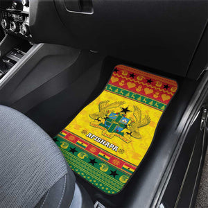 Afro Ghana Christmas Car Mats Coat Of Arms - Kente Pattern