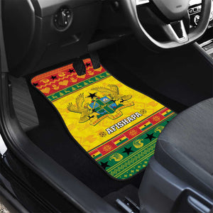 Afro Ghana Christmas Car Mats Coat Of Arms - Kente Pattern