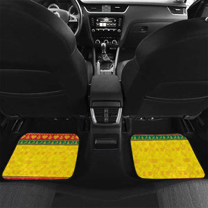 Afro Ghana Christmas Car Mats Coat Of Arms - Kente Pattern