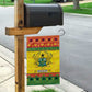 Afro Ghana Christmas Garden Flag Coat Of Arms - Kente Pattern