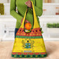 Afro Ghana Christmas Grocery Bag Coat Of Arms - Kente Pattern