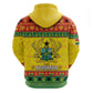 Afro Ghana Christmas Hoodie Coat Of Arms - Kente Pattern