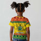 Afro Ghana Christmas Kid T shirt Coat Of Arms - Kente Pattern