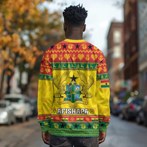 Afro Ghana Christmas Long Sleeve Shirt Coat Of Arms - Kente Pattern