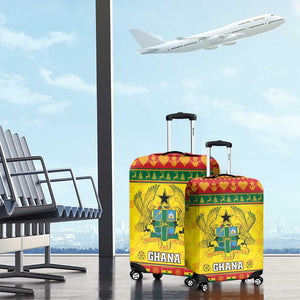 Afro Ghana Christmas Luggage Cover Coat Of Arms - Kente Pattern