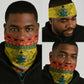 Afro Ghana Christmas Neck Gaiter Coat Of Arms - Kente Pattern LT15
