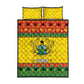 Afro Ghana Christmas Quilt Bed Set Coat Of Arms - Kente Pattern