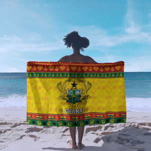 Afro Ghana Christmas Sarong Coat Of Arms - Kente Pattern