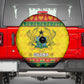 Afro Ghana Christmas Spare Tire Cover Coat Of Arms - Kente Pattern