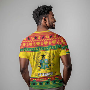 Afro Ghana Christmas T shirt Coat Of Arms - Kente Pattern