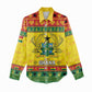 Afro Ghana Christmas Women Casual Shirt Coat Of Arms - Kente Pattern LT15