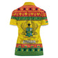 Afro Ghana Christmas Women Polo Shirt Coat Of Arms - Kente Pattern