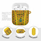Custom Ghana Football AirPods Case Yellow Adinkra Pattern - African Pride