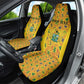 Custom Ghana Football Car Seat Cover Yellow Adinkra Pattern - African Pride