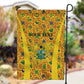 Custom Ghana Football Garden Flag Yellow Adinkra Pattern - African Pride