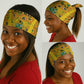 Custom Ghana Football Neck Gaiter Yellow Adinkra Pattern - African Pride