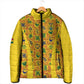 Custom Ghana Football Padded Jacket Yellow Adinkra Pattern - African Pride