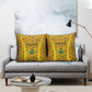 Custom Ghana Football Pillow Cover Yellow Adinkra Pattern - African Pride