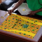 Custom Ghana Football Puzzle Yellow Adinkra Pattern - African Pride