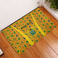 Custom Ghana Football Rubber Doormat Yellow Adinkra Pattern - African Pride