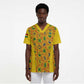 Custom Ghana Football Scrub Top Yellow Adinkra Pattern - African Pride