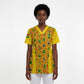 Custom Ghana Football Scrub Top Yellow Adinkra Pattern - African Pride