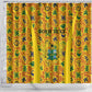 Custom Ghana Football Shower Curtain Yellow Adinkra Pattern - African Pride