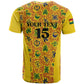 Custom Ghana Football T shirt Yellow Adinkra Pattern LT15