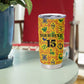 Custom Ghana Football Tumbler Cup Yellow Adinkra Pattern - African Pride